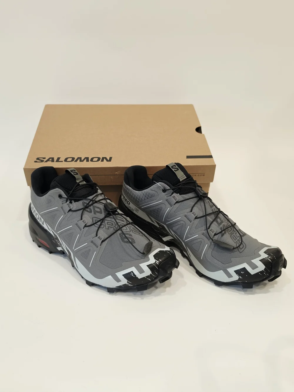 Salomon Speedcross 6 Men's Grey Trail Running Shoes Size US 10.5